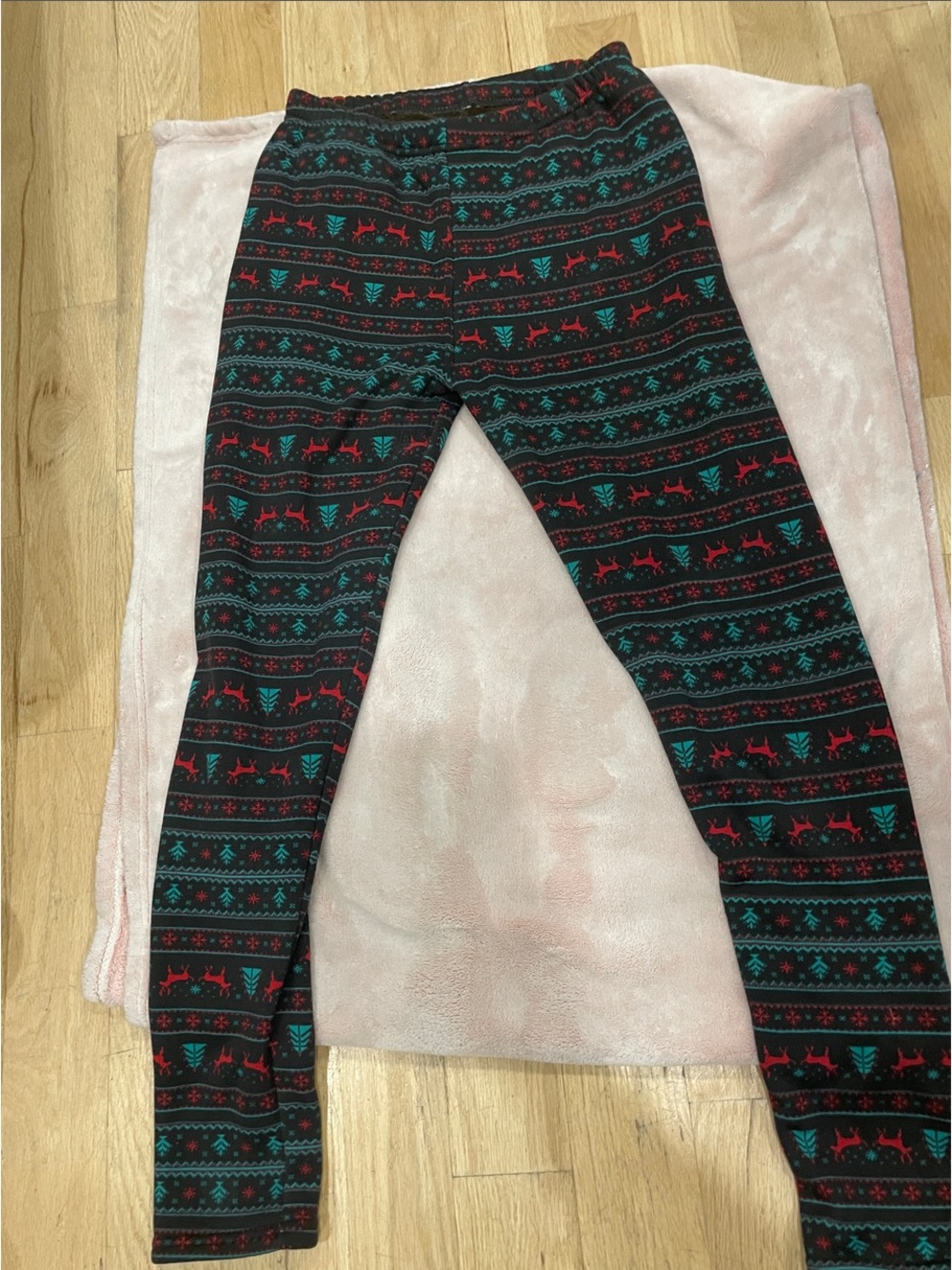 Just Cozy Fleece-Lined Leggings – Tall & Curvy (TC) Fair Isle Holiday Print
